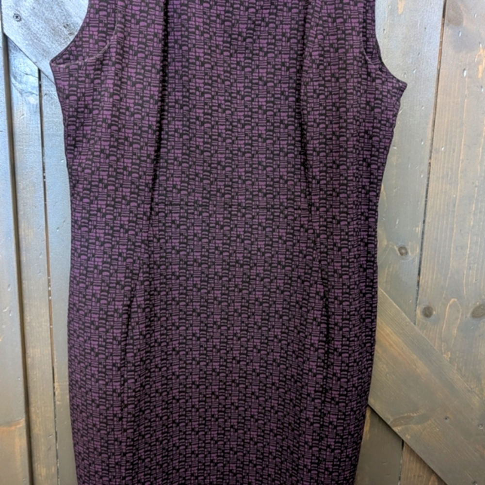Calvin Klein Purple Sleeveless Sheath Midi Dress